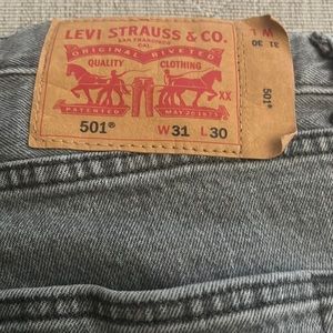 Levi 501 gray jeans